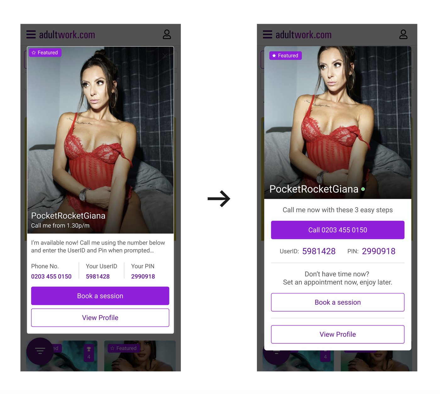 AdultWork facelift phone chat